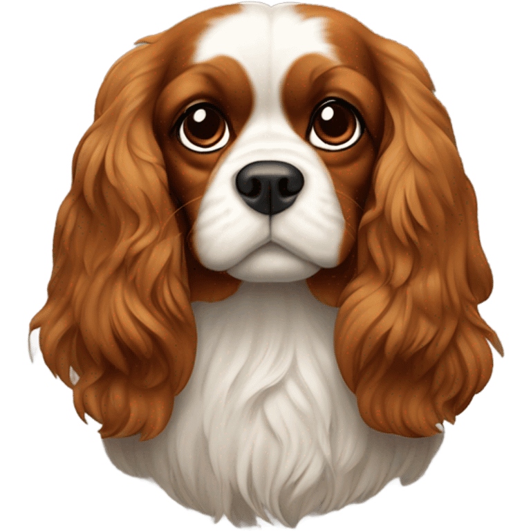 King Charles spaniel with the King's thumbprint emoji