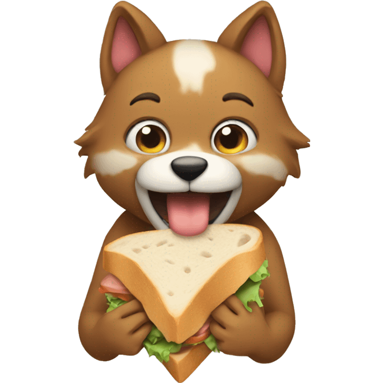 Furry eating a sandwich emoji