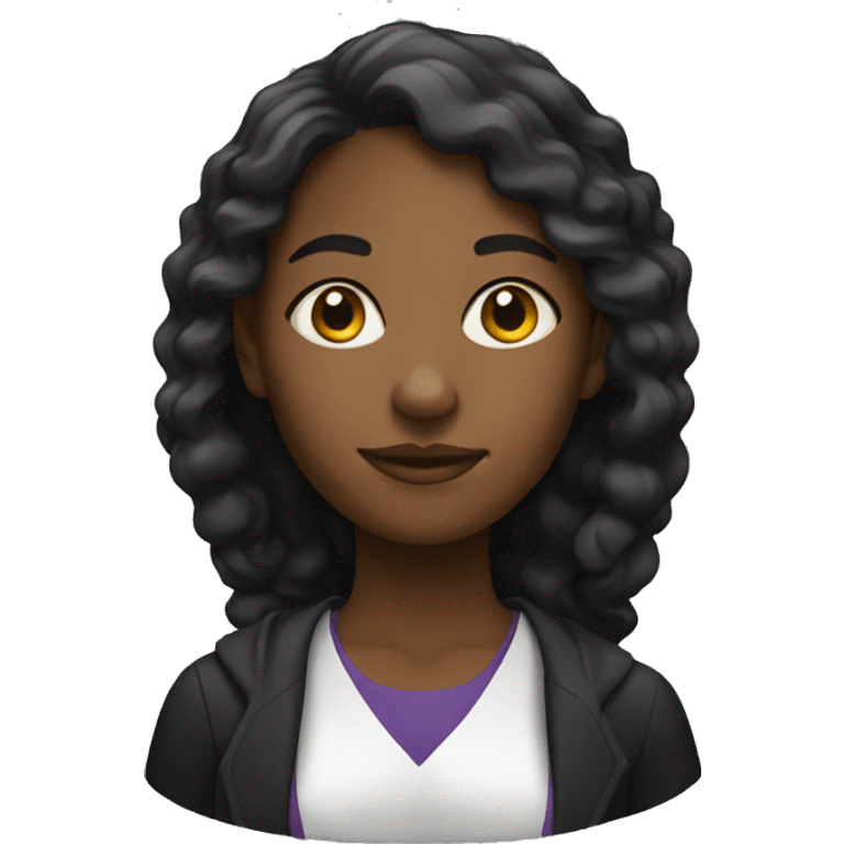 black student woman emoji