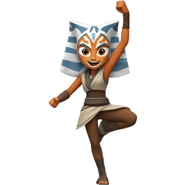 Excited ahsoka tano raising fists  emoji