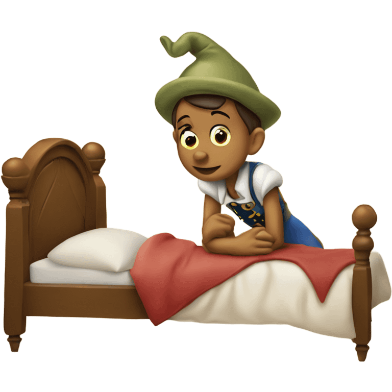 Pinocchio lying ￼ emoji