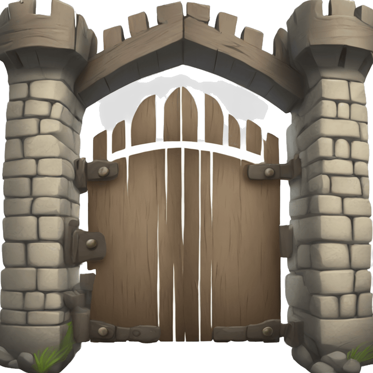 wooden medieval castle gate emoji