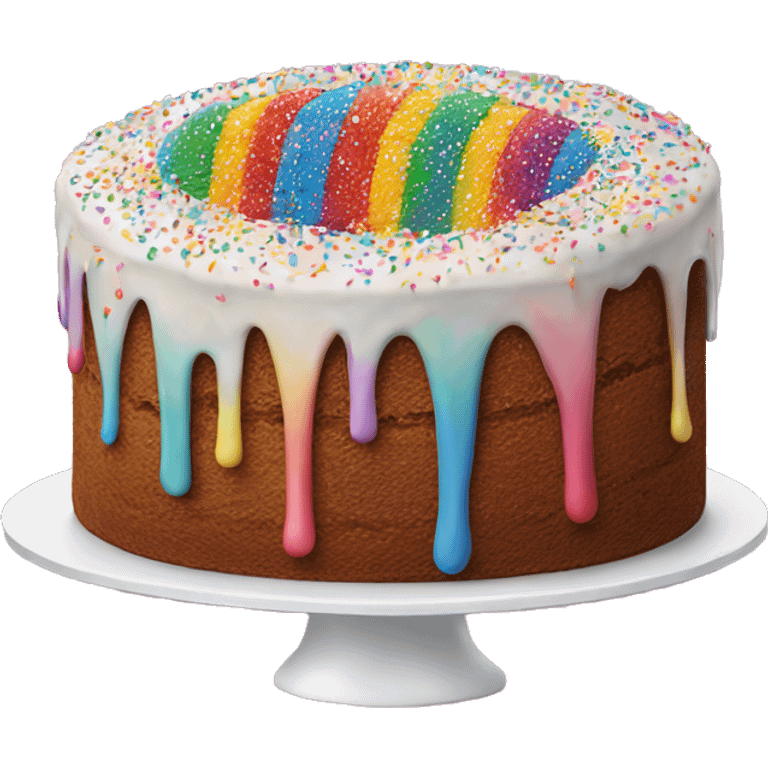 Rainbow sprinkle cake emoji