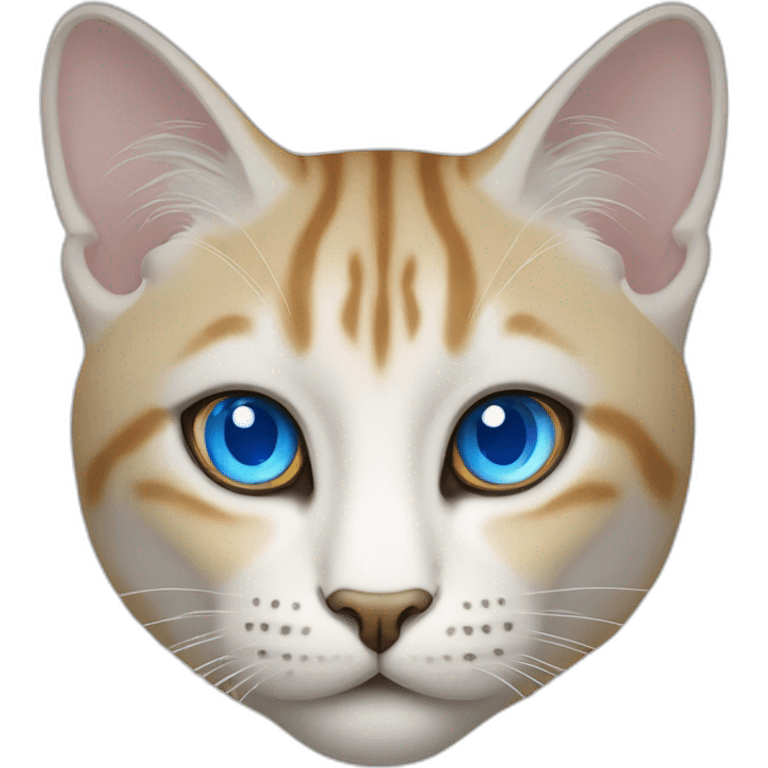 Sacred cat of Burma with blue eyes emoji