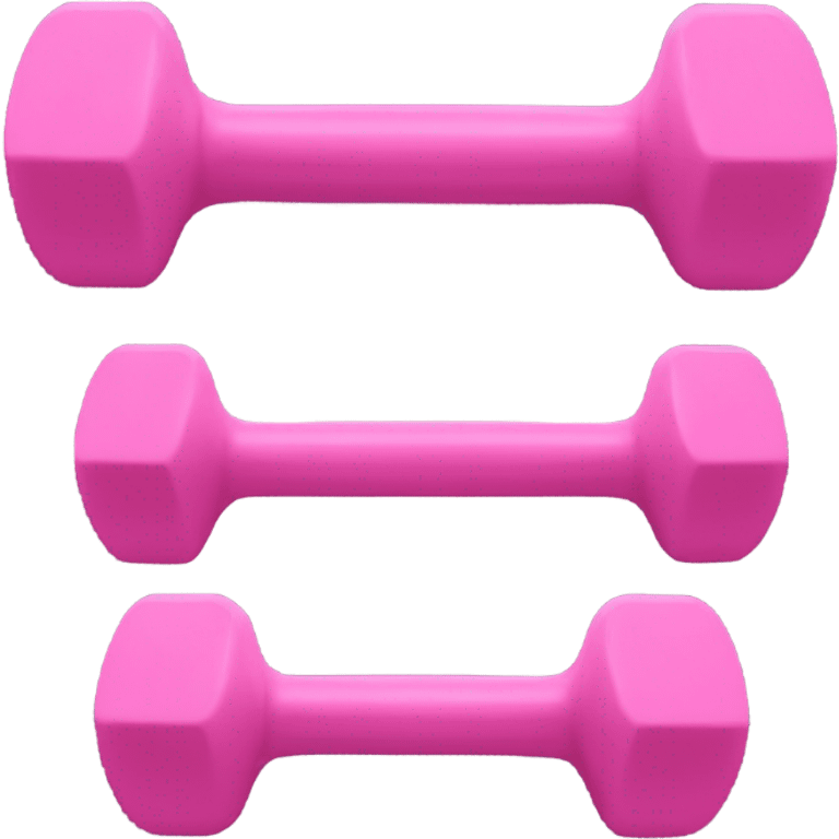 pink dumbbells emoji