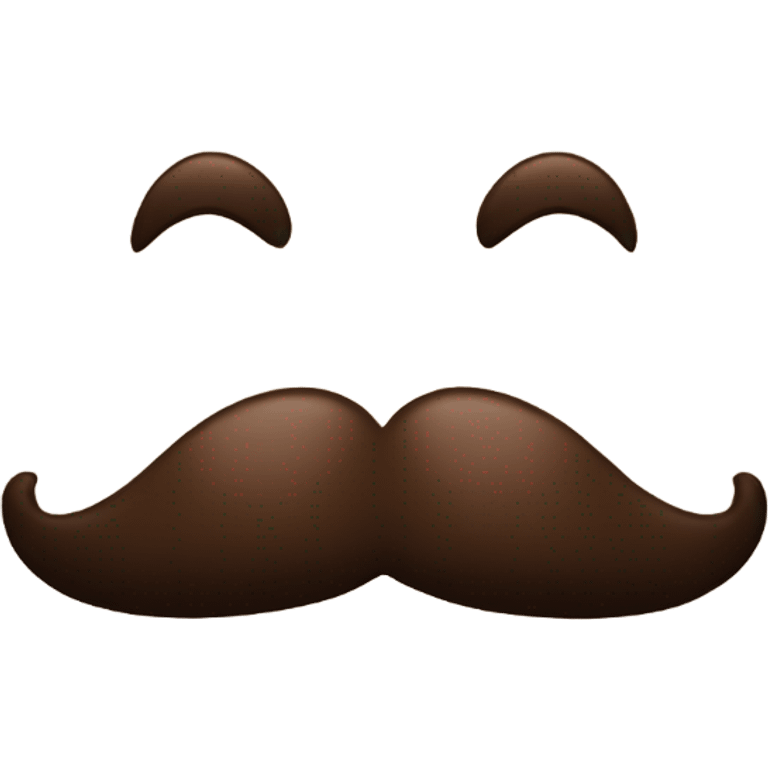 Brown mustache emoji