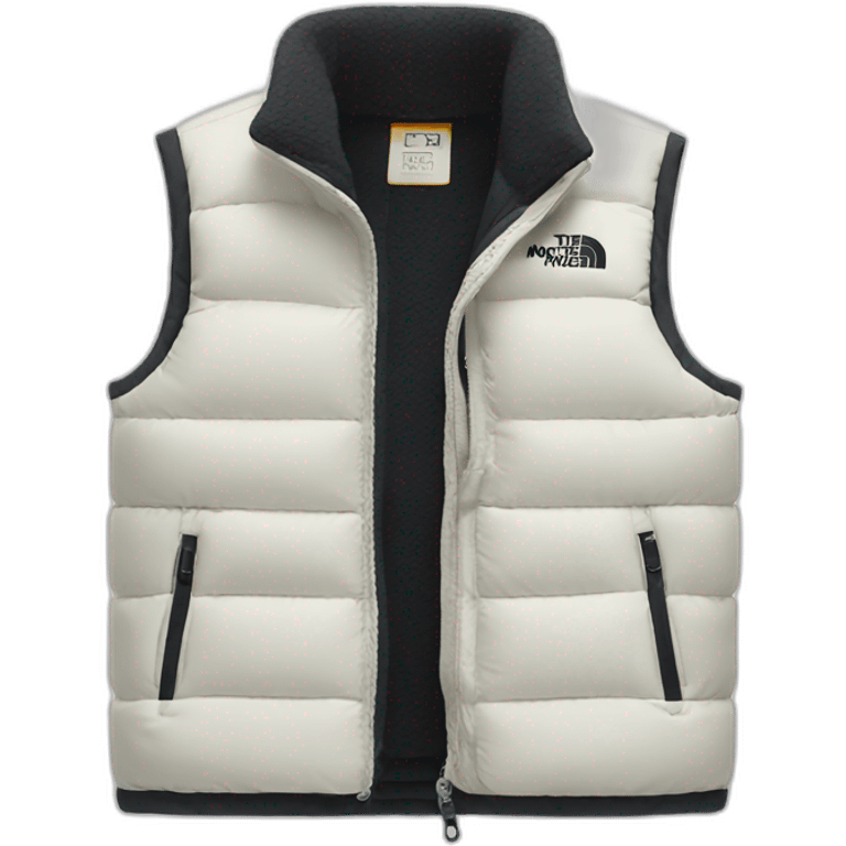 northface white wool sleeveless vest emoji