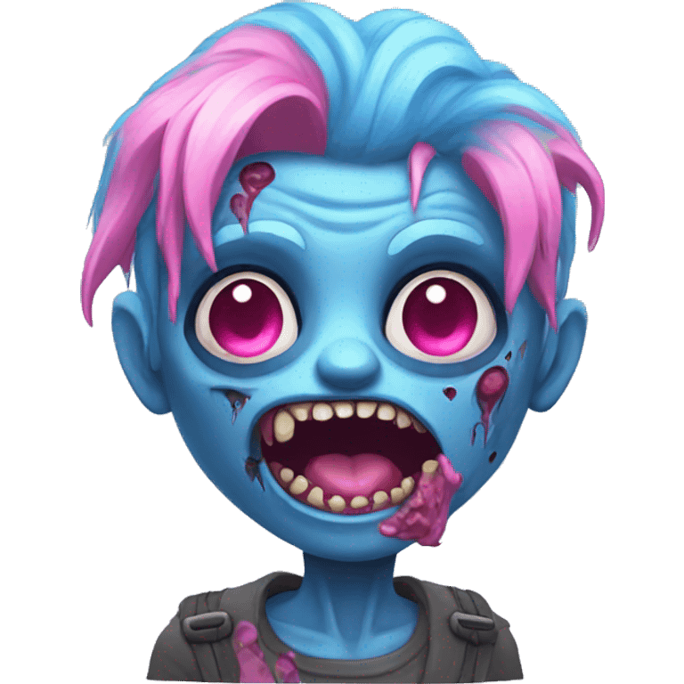 pink blue zombie cute emoji