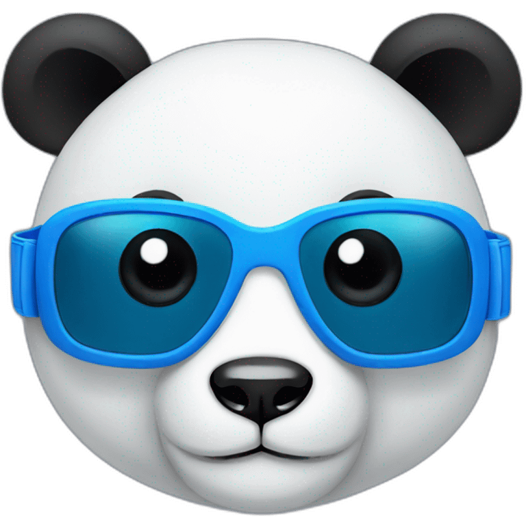 Panda with blue swim goggles emoji