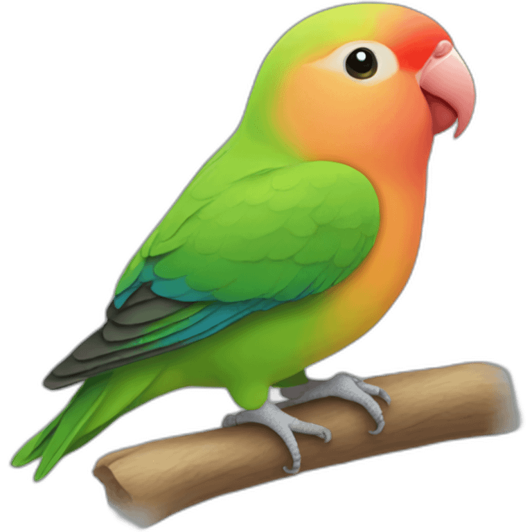 Peach faced Lovebird emoji