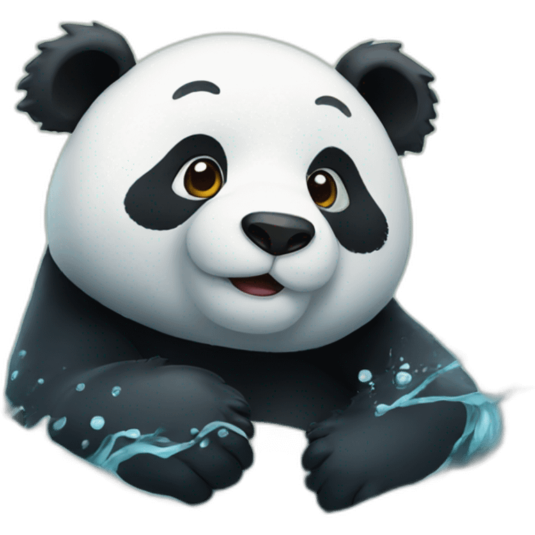 Panda in water emoji