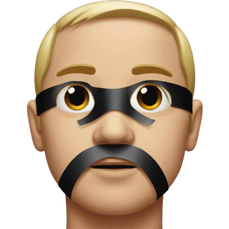 Man with black tape on his mouth  emoji