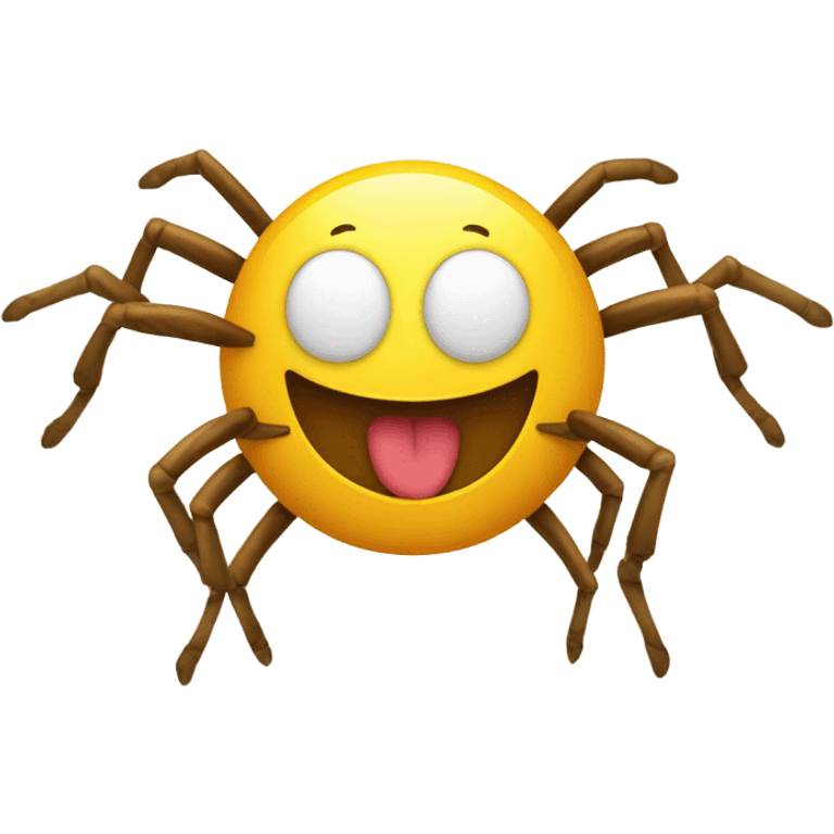 smiley face with spider legs  emoji