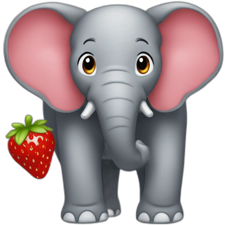 Éléphant fraise emoji