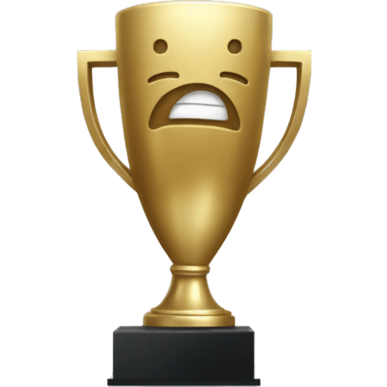 A trophy with a w form emoji