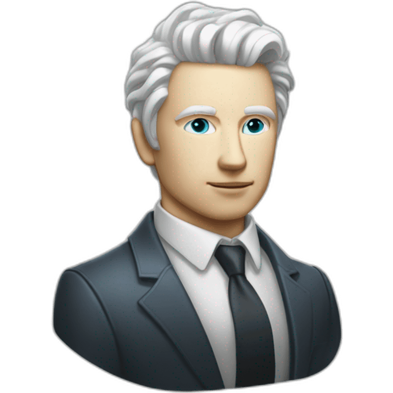 white skinned man head banker crypto usd rich future cyberpunk magic emoji