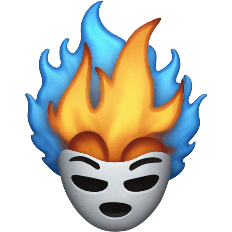 iOS emoji blue fire  emoji