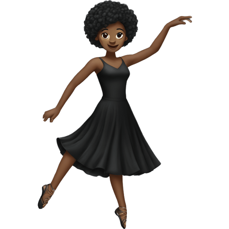 Black dress dancer emoji