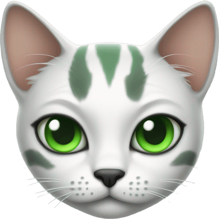 Toxito cat wih Green eyes  emoji