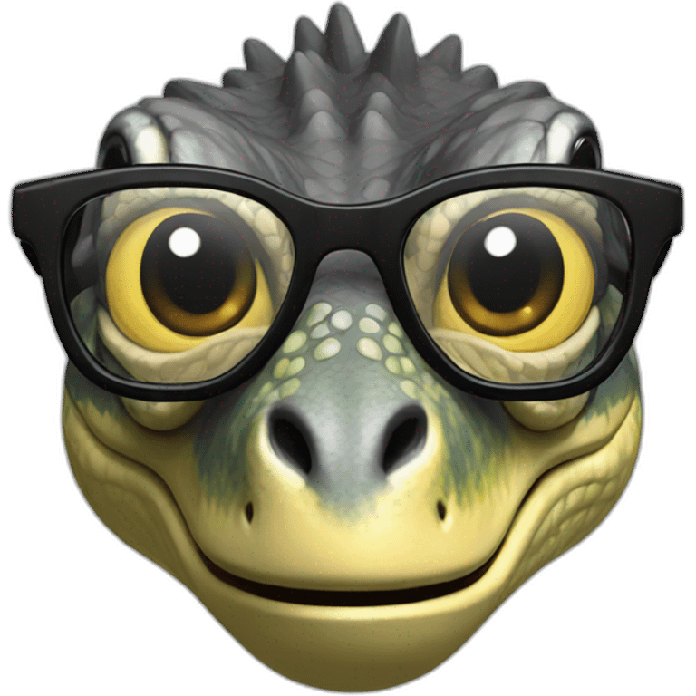 velociraptor glasses emoji