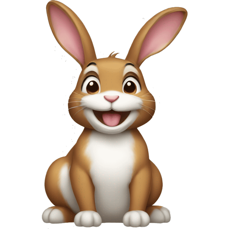 a smiling rabbit emoji