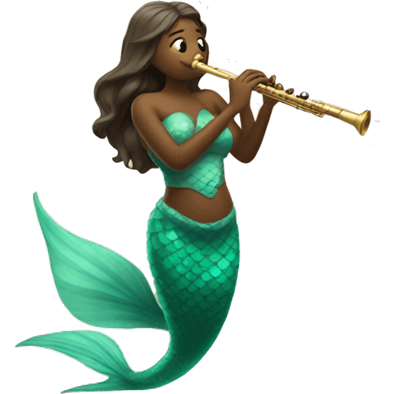 Mermaid playing the flute  emoji