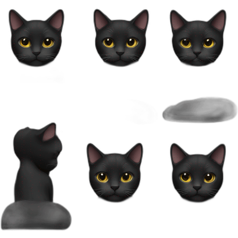 calm in black shirt cat. emoji