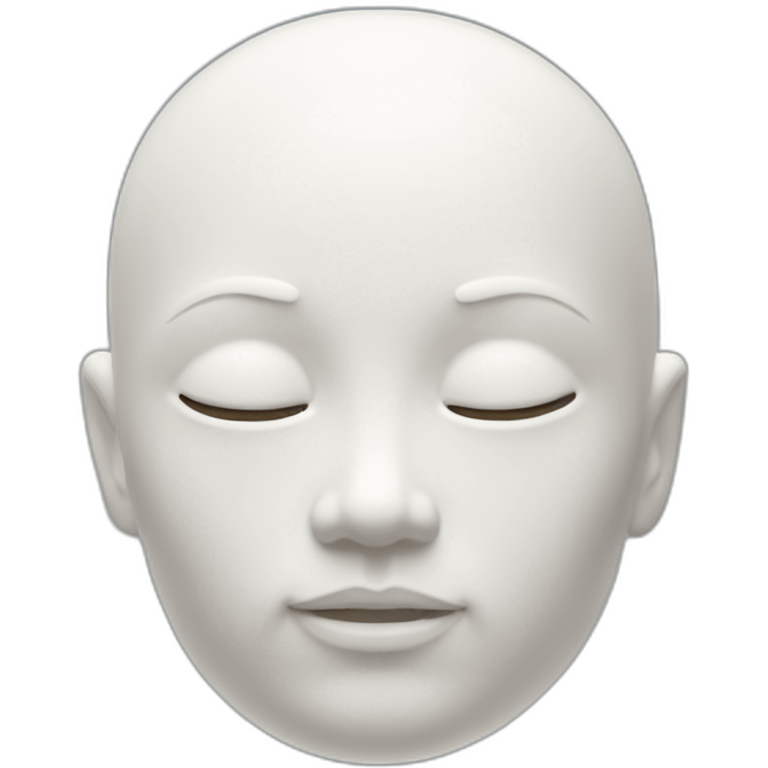 Porcelaine yoga head emoji