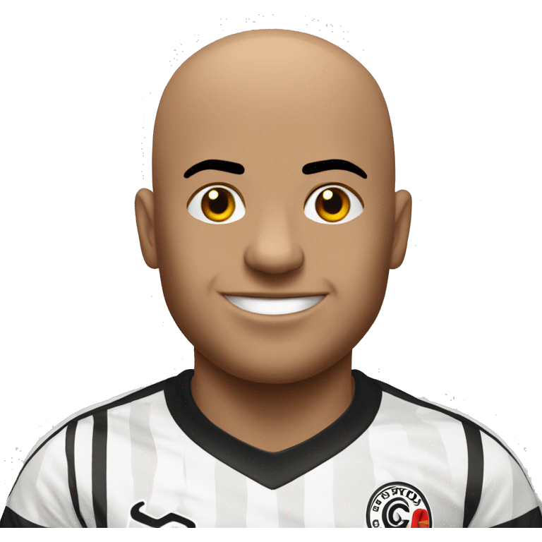 bald Man wearing Corinthians team shirt emoji