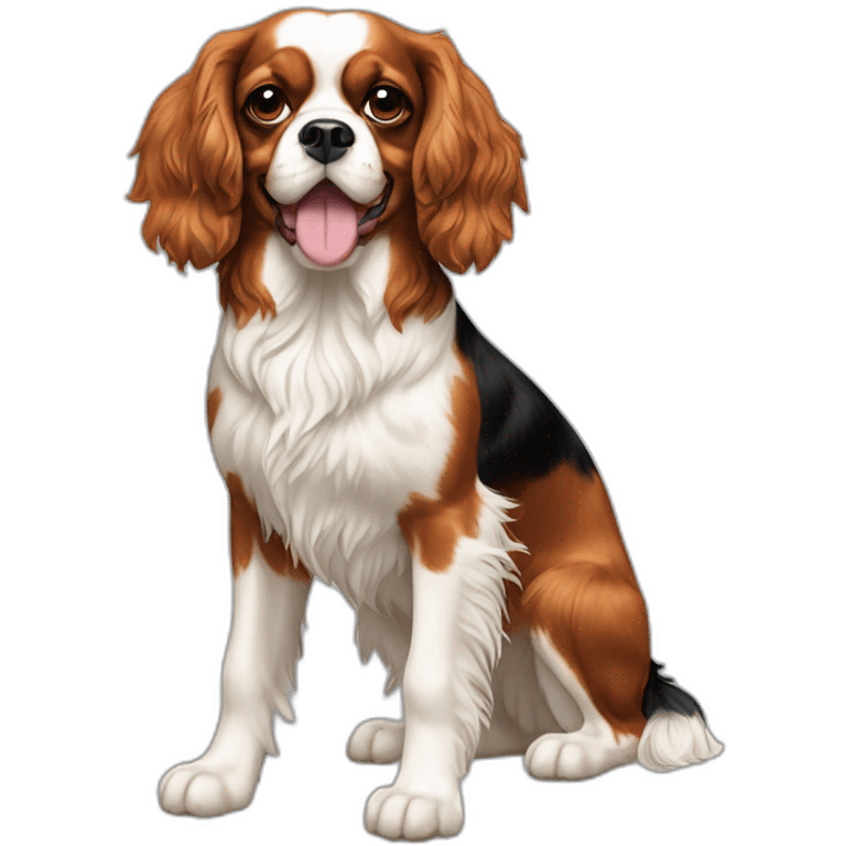 dog Cavalier King Charles Spaniel full body emoji