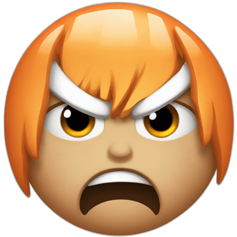 Angery tangerine emoji