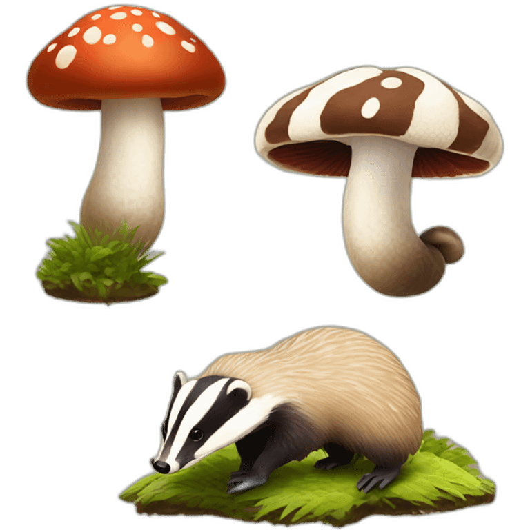 badger badger badger mushroom mushroom snake emoji