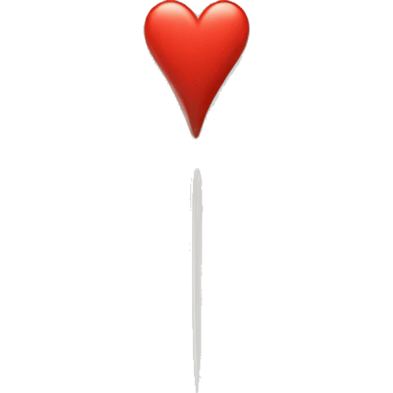 Vertically elongated minimalistic neat heart emoji