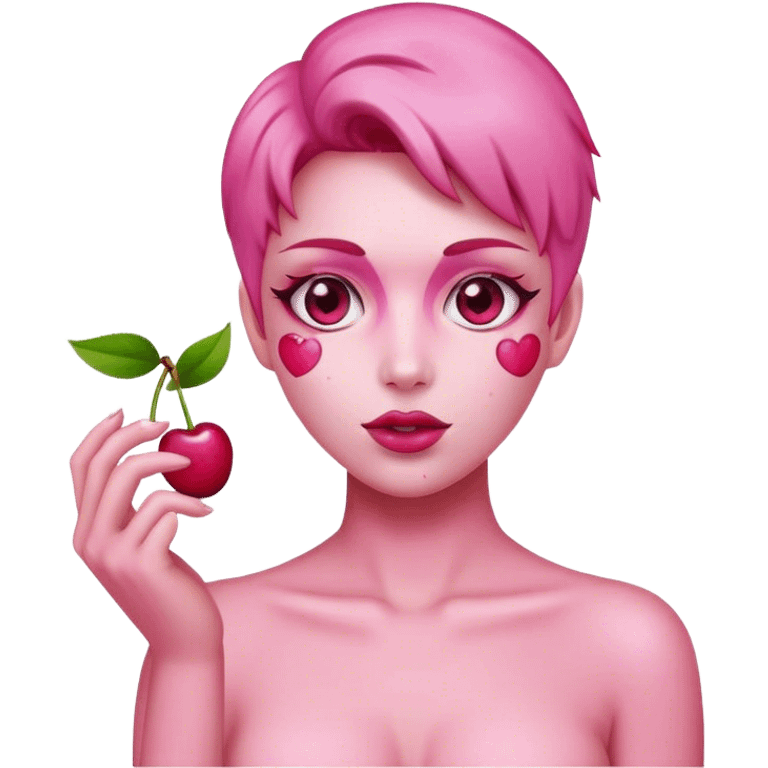 Pink cherry’s  emoji