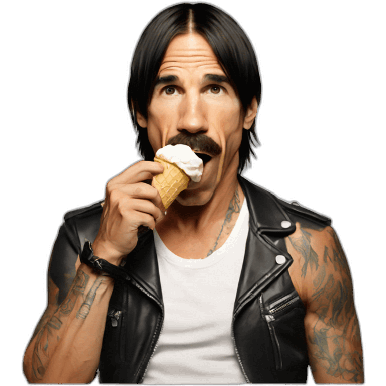 Anthony Kiedis eating ice cream emoji