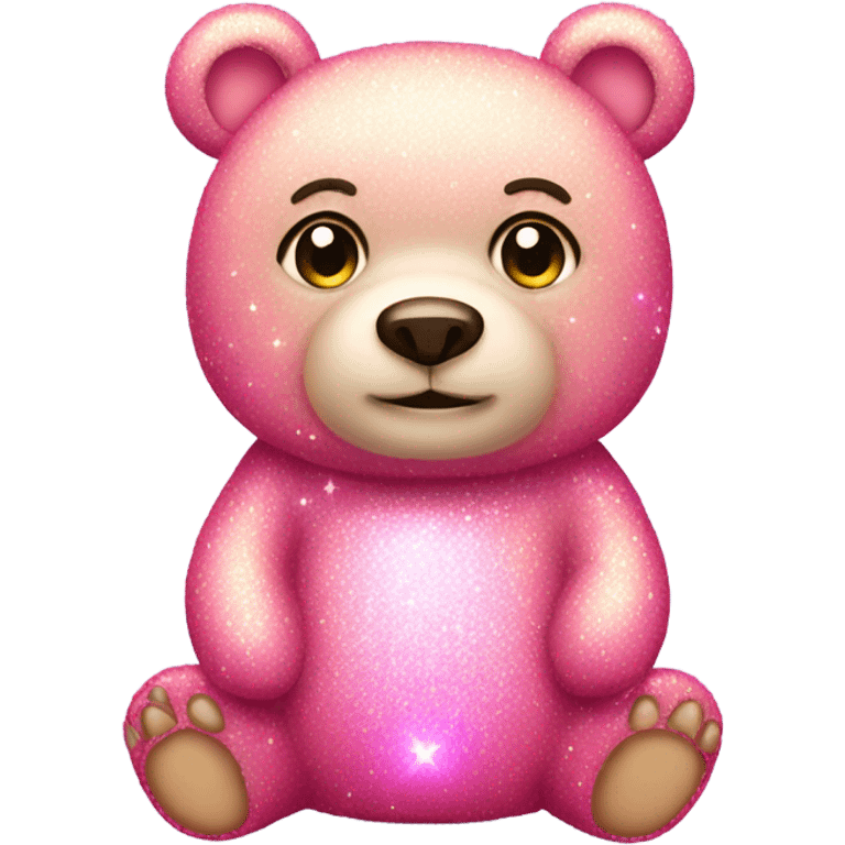 Pink sparkly fat bear  emoji