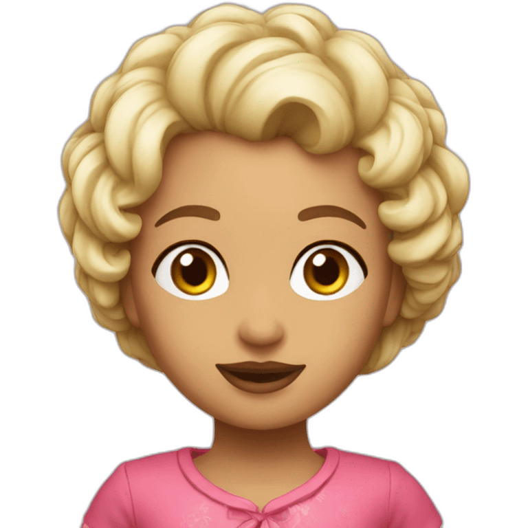 Boneca de folhas emoji