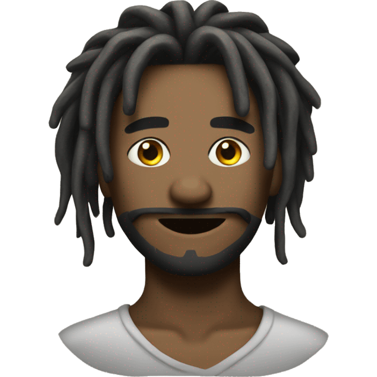 Nonchalant dread head emoji