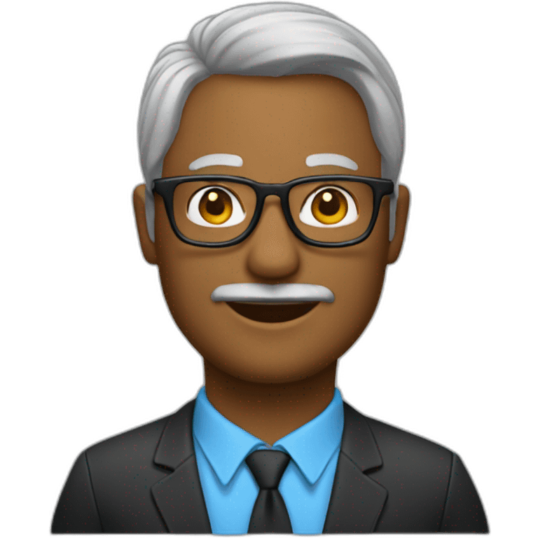 Un homme de 40 ans, avec des lunettes et les cheveux noirs emoji