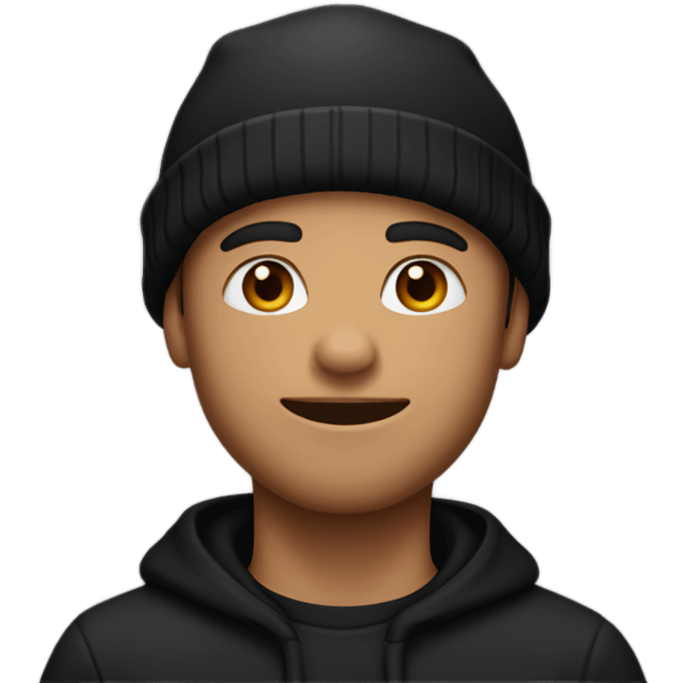 Man with black beenie emoji