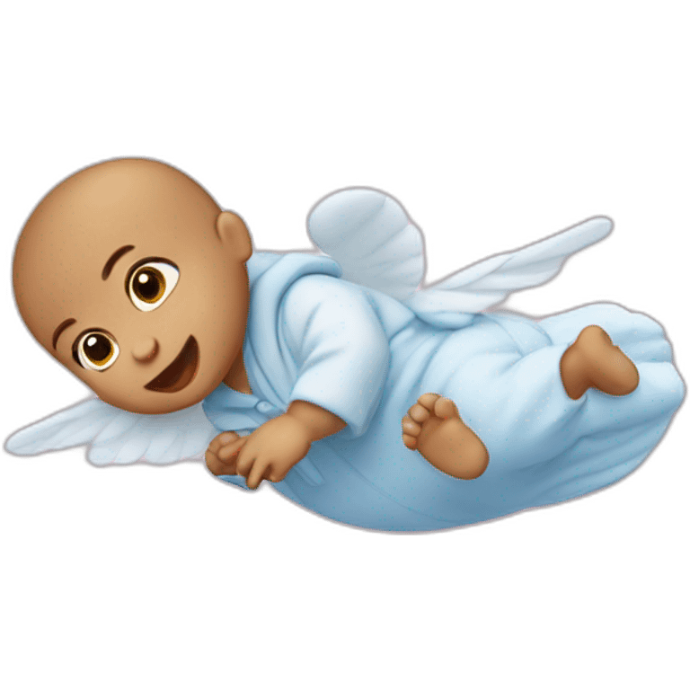 flying baby emoji