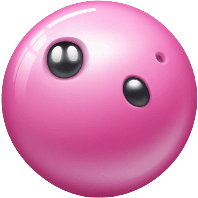 Pink realistic bowling ball  emoji