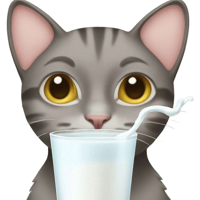 Cats drinking milk emoji