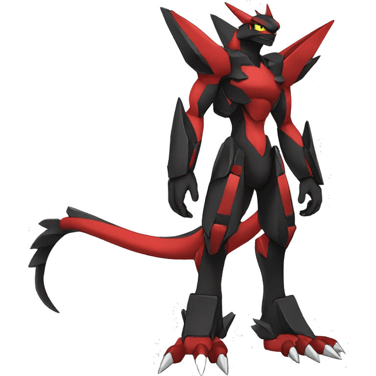  Cool Edgy Black Red Digimon-Fakemon-Guilmon full body emoji