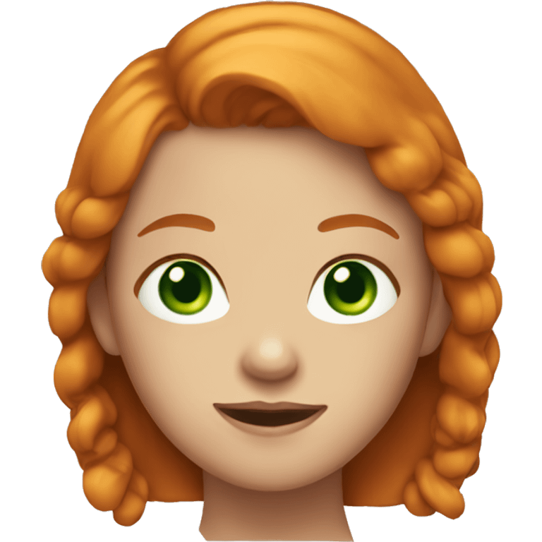 Ginger Girl With green eyes emoji