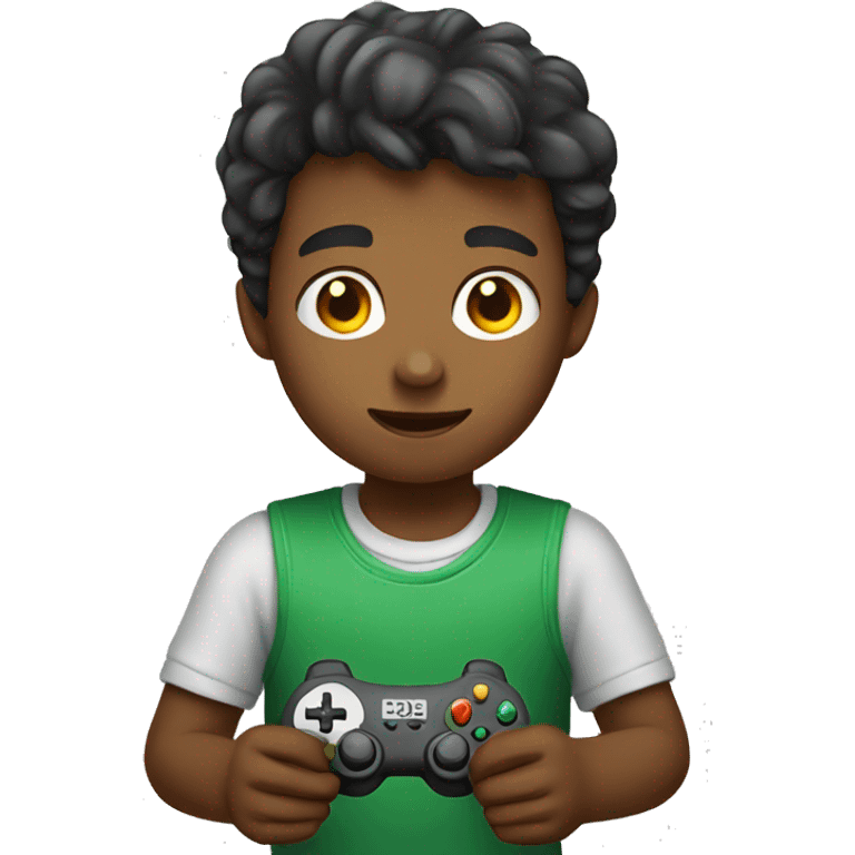 Boy playing video game  emoji