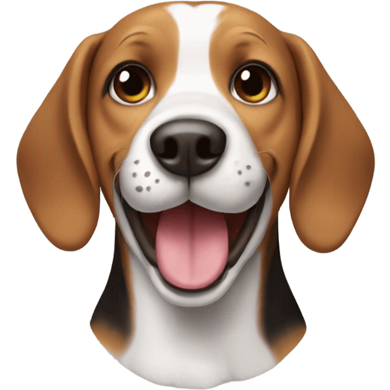 Happy brown beagle  emoji