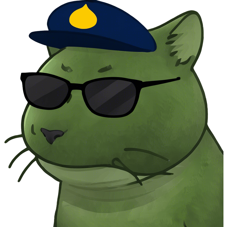 Cat with sunglasses emoji