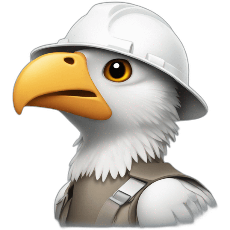 vulture with white hard hat emoji