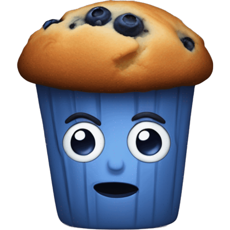 Blueberry muffin emoji